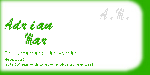 adrian mar business card